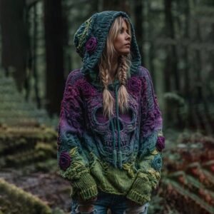 Autumn/Winter Relaxed-Fit Hoodie – Vintage Printed Sweater